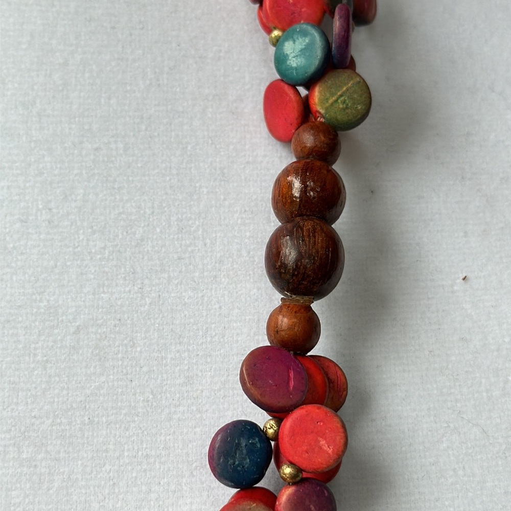 Colorful Boho 3-Stand Beaded Necklace - Picture 5 of 6